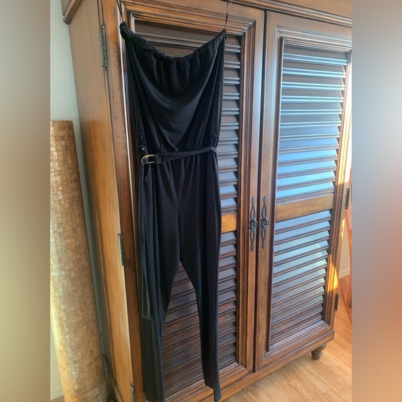 Michael Kors Black Belted Jumpsuit - Picture 1 of 4